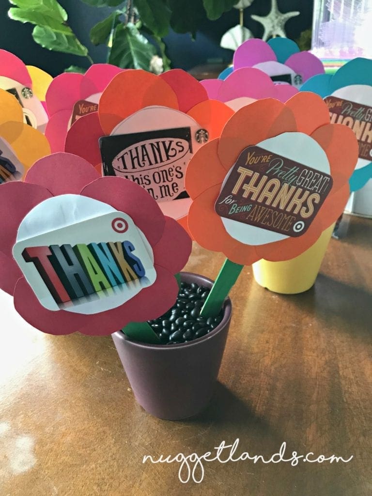 Teacher Appreciation Craft flower pots group