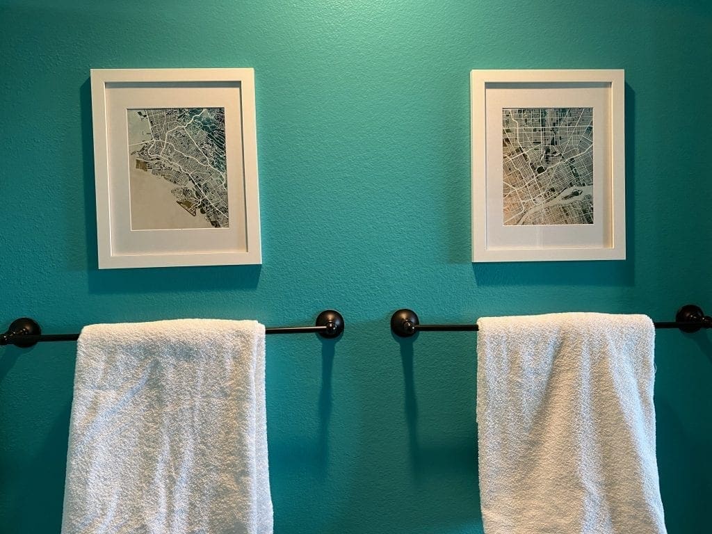 Bathroom Map Art