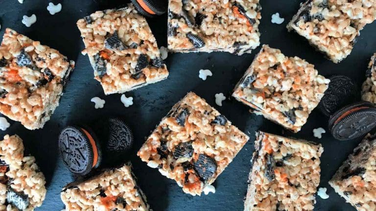 Halloween Rice Krispie Treats (with a Secret Oreo Twist)